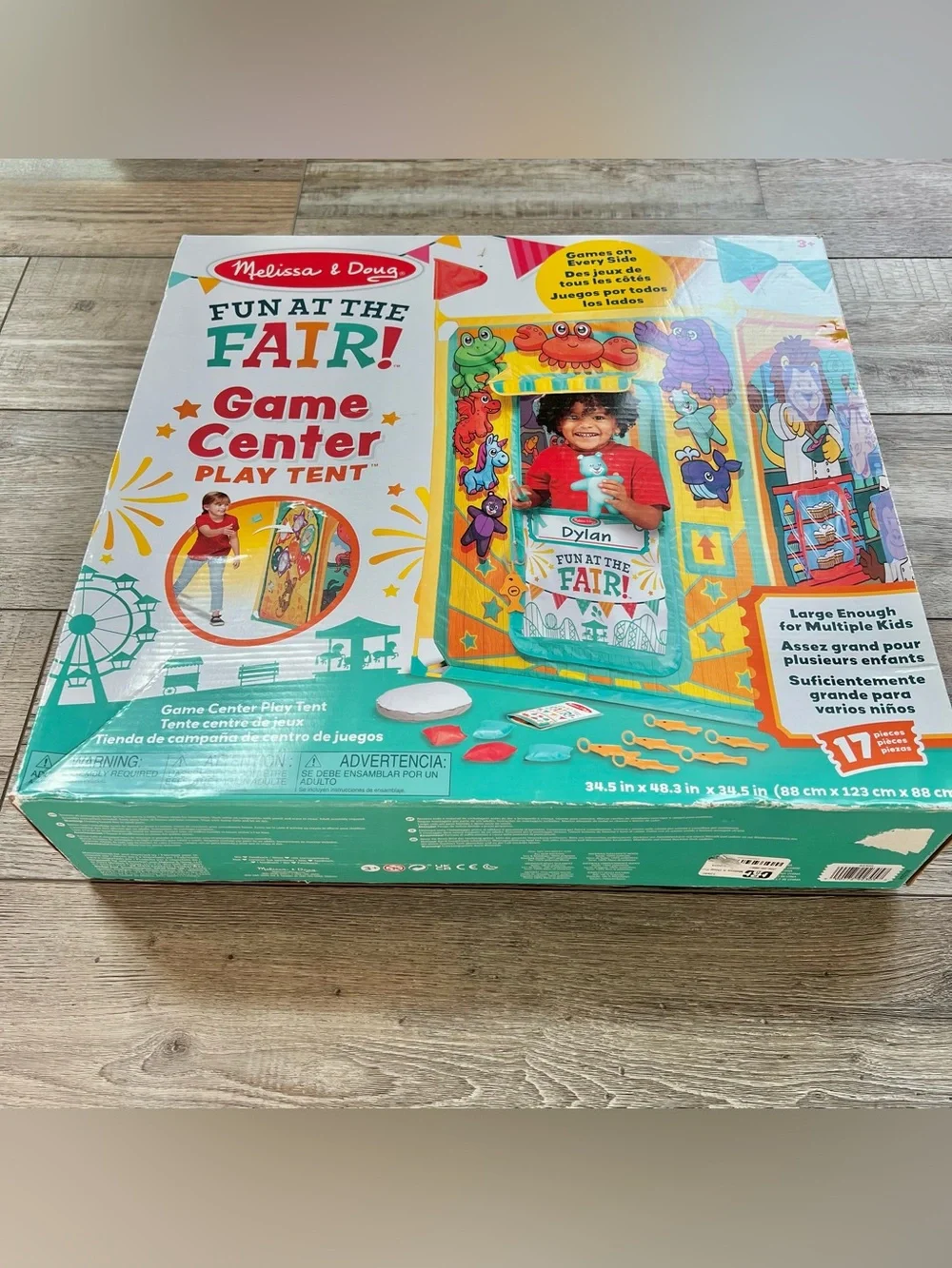 Melissa & Doug Bright Multi Colored Fun at the Fair! Game Center Play Tent